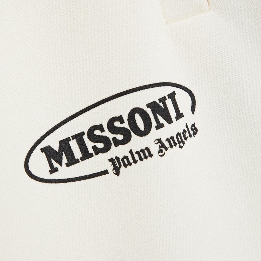 NWT Palm Angels x Missoni Collab Shorts Logo in cream / white - Picture 4 of 14